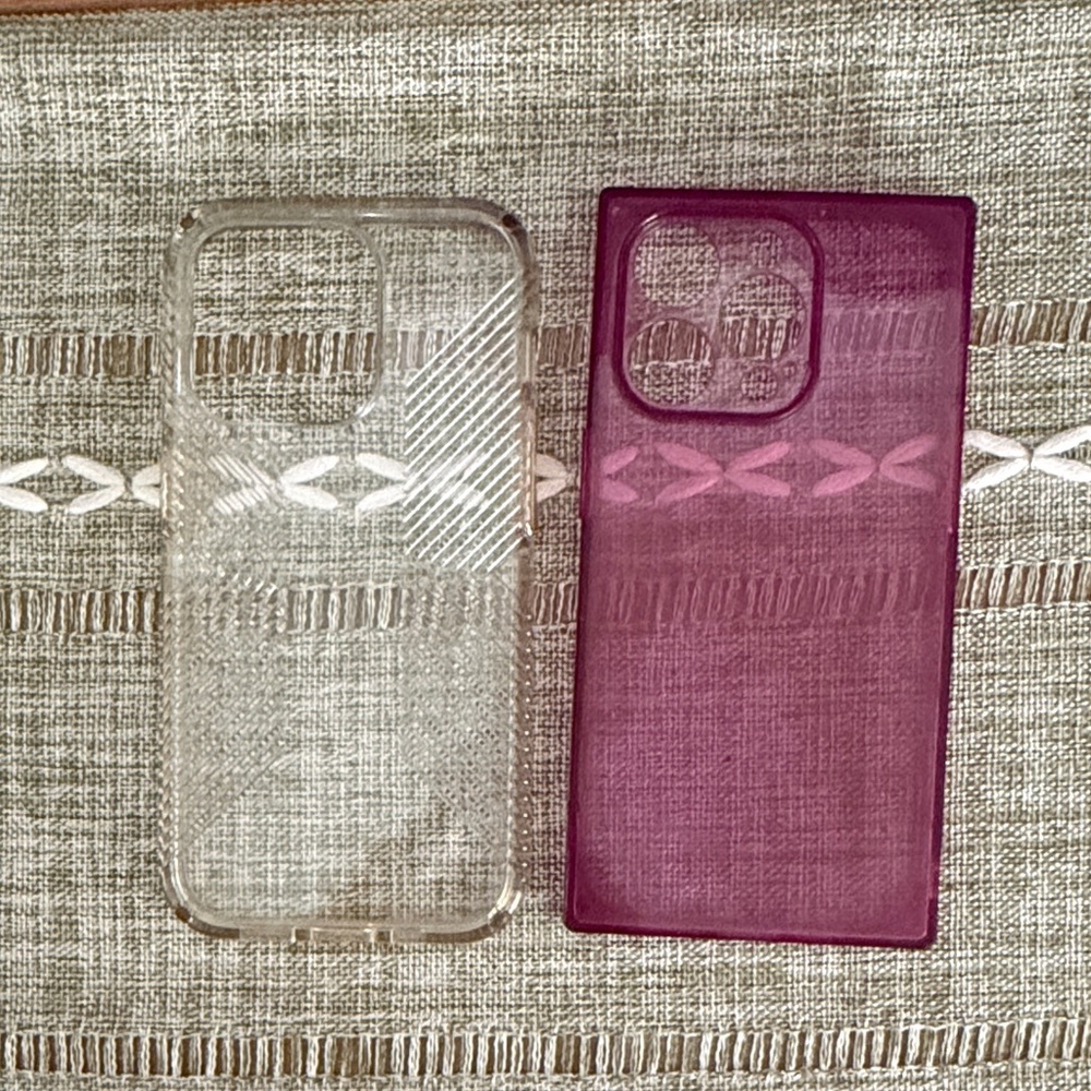Purple and Clear Phone Case Set